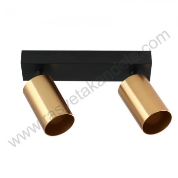Spot lampa 2xGU10 BOXER crno-zlatna