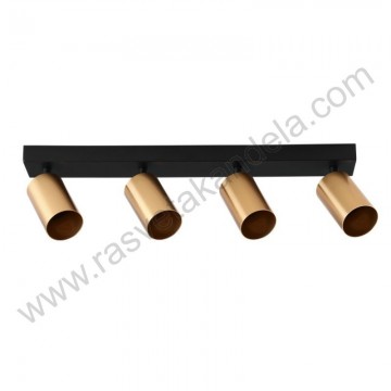 Spot lampa 4xGU10 BOXER crno-zlatna
