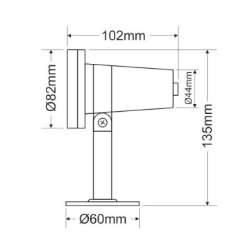 Baštenska spot lampa 1xGU5,3 M860 IP65 mat hrom