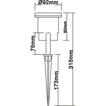 Baštenska ubodna lampa 1xGU10 M862 mat crna