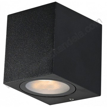 Baštenska zidna lampa QUADRO 1xGU10 mat crna