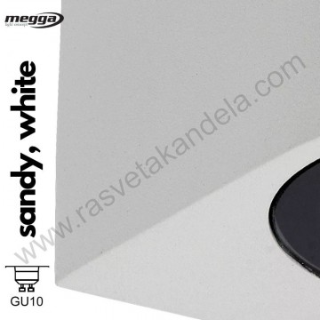 Baštenska zidna lampa QUADRO 1xGU10 mat bela