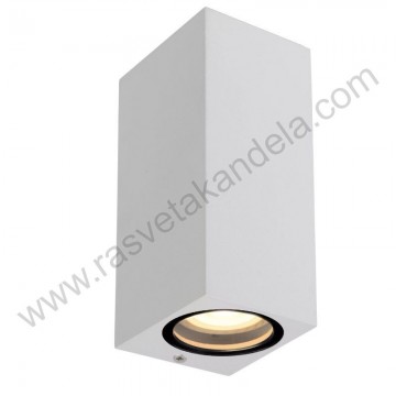 Baštenska zidna lampa QUADRO 2xGU10 mat bela