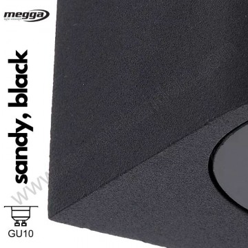 Baštenska zidna lampa QUADRO 2xGU10 mat crna
