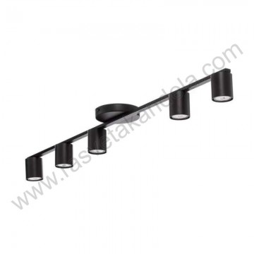 Luster plafonjera 5xGU10 RAFA crna