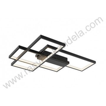 Led luster plafonjera 3CCT 65W crna sa daljinskim NELA