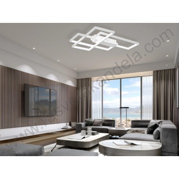 Led luster plafonjera 3CCT 65W bela sa daljinskim NELA