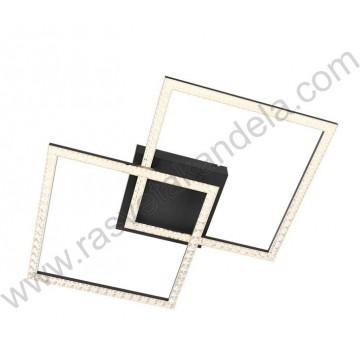 Led luster plafonjera 3CCT 55W crna sa daljinskim CRYSTAL