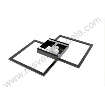 Led luster plafonjera 3CCT 55W crna sa daljinskim CRYSTAL
