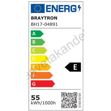 Led luster plafonjera 3CCT 55W crna sa daljinskim CRYSTAL