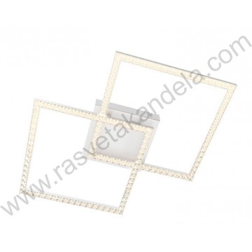 Led luster plafonjera 3CCT 55W bela sa daljinskim CRYSTAL