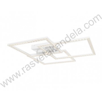 Led luster plafonjera 3CCT 80W bela sa daljinskim CRYSTAL