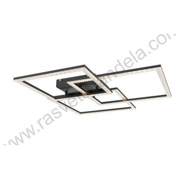 Led luster plafonjera 3CCT 80W crna sa daljinskim CRYSTAL