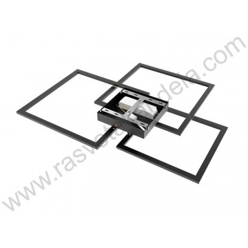 Led luster plafonjera 3CCT 80W crna sa daljinskim CRYSTAL
