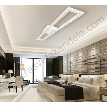 Led luster plafonjera 3CCT 40W bela sa daljinskim CRYSTAL