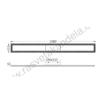 Led luster plafonjera 3CCT 40W bela sa daljinskim CRYSTAL