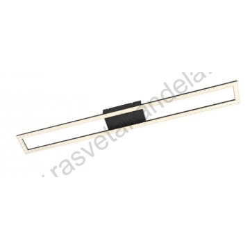 Led luster plafonjera 3CCT 40W crna sa daljinskim CRYSTAL