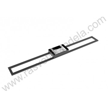 Led luster plafonjera 3CCT 40W crna sa daljinskim CRYSTAL