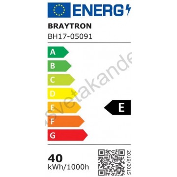 Led luster plafonjera 3CCT 40W crna sa daljinskim CRYSTAL