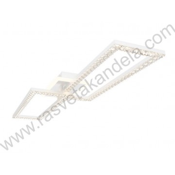Led luster plafonjera 3CCT 55W bela sa daljinskim upravljačem CRYSTAL