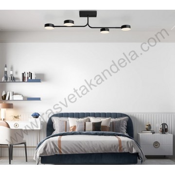 Led luster plafonjera 32W 3000K crna ARCANA