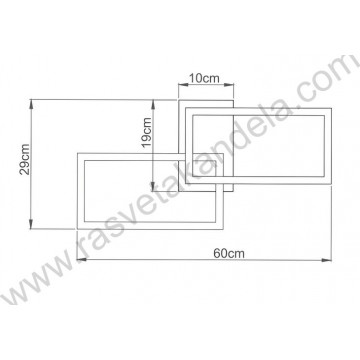 Led luster plafonjera 3CCT 40W bela sa daljinskim NELA