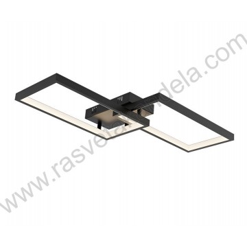 Led luster plafonjera 3CCT 40W crna sa daljinskim NELA