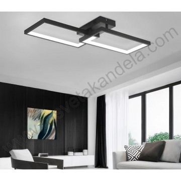 Led luster plafonjera 3CCT 40W crna sa daljinskim NELA