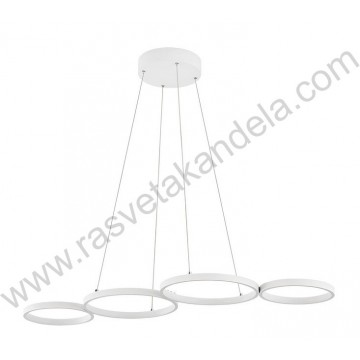 Led luster visilica 3CCT 60W bela sa daljinskim NELA