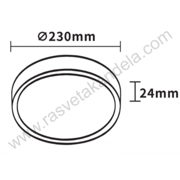 LED plafonjera M205760 18W 3CCT IP40 bela