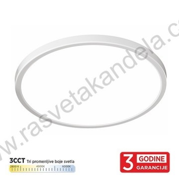 LED plafonjera M205762 24W 3CCT IP40 bela