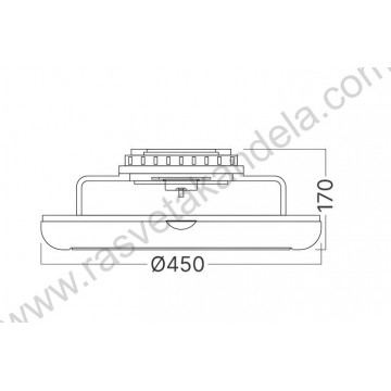 Plafonski ventilator sa LED svetlom 40W 3CCT+daljinski+APP