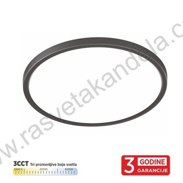 LED plafonjera M205763 24W 3CCT IP40 crna