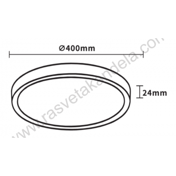 LED plafonjera M205765 32W 3CCT IP40 crna