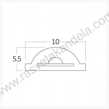 LED COB traka 220V 12W 360led 4000K IP65 kotur 50m