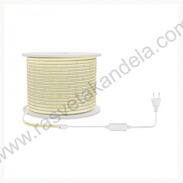 LED COB traka 220V 12W 360led 3000K IP65 kotur 50m