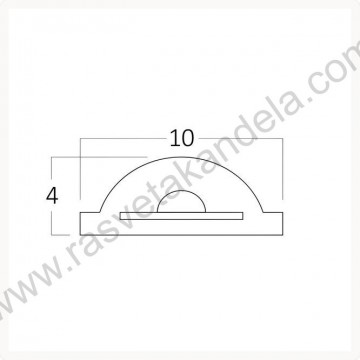 LED COB traka 220V 10W 240led 3000K IP65 kotur 100m