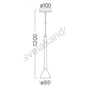 Visilica 1xGU10 crna