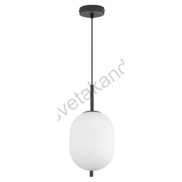 Visilica 1xE14 metal/staklo opal belo