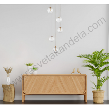 Visilica 5xG9 zlatna