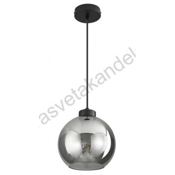 Visilica 1xE27 metal/smoke staklo S005