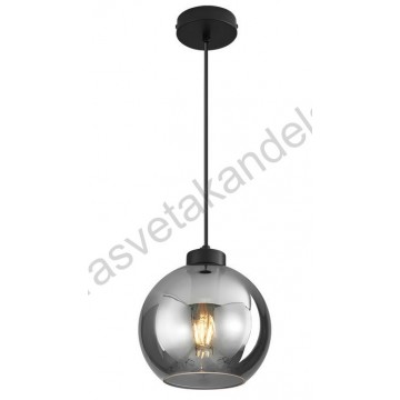 Visilica 1xE27 metal/smoke staklo S005