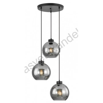 Visilica 3xE27 metal/smoke staklo S005