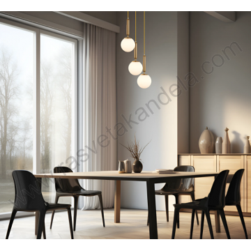 Visilica 3xG9 zlatna S006