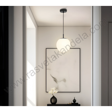 Visilica 1xE27 opal belo staklo S013