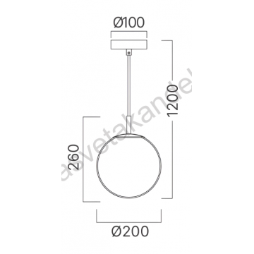 Visilica 1xE27 opal belo staklo S013