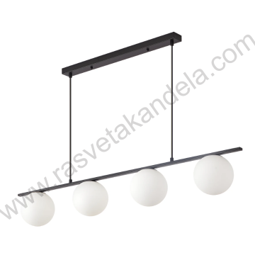 Visilica 4xG9 opal belo staklo S013