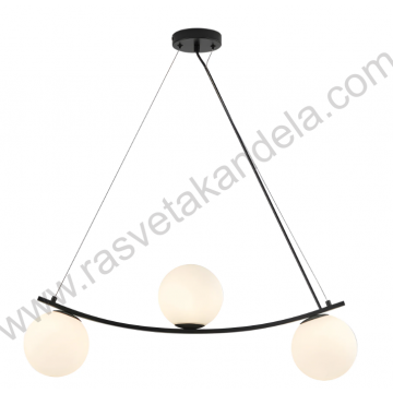 Visilica 3xG9 opal belo staklo S013