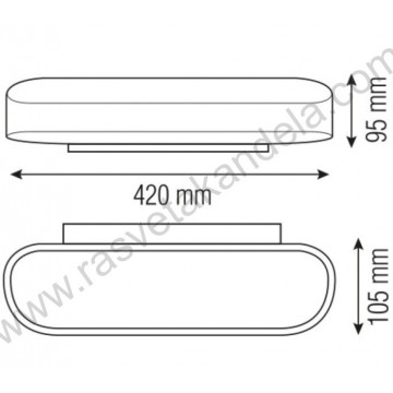 Led zidna lampa 12W 4000K BELEN-12 bela