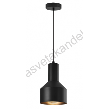 Visilica 1xE27 crna P001